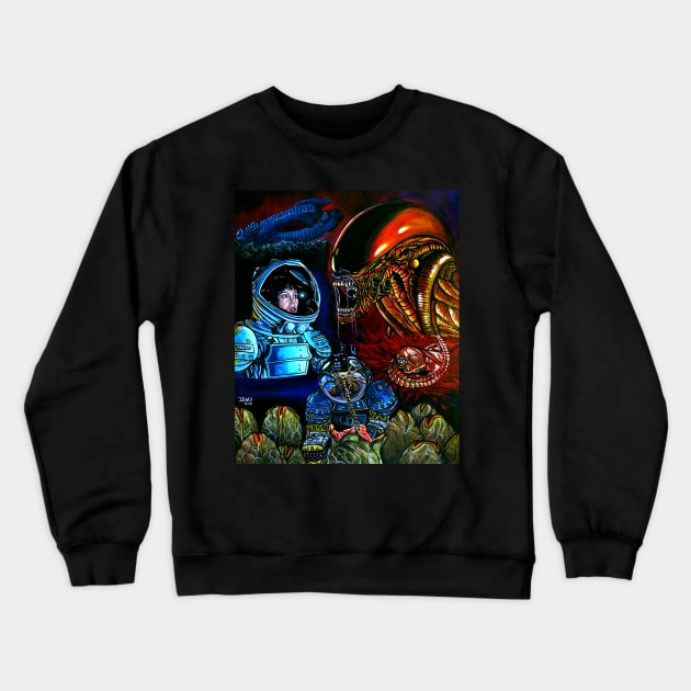 Aien Crewneck Sweatshirt by Horrorart